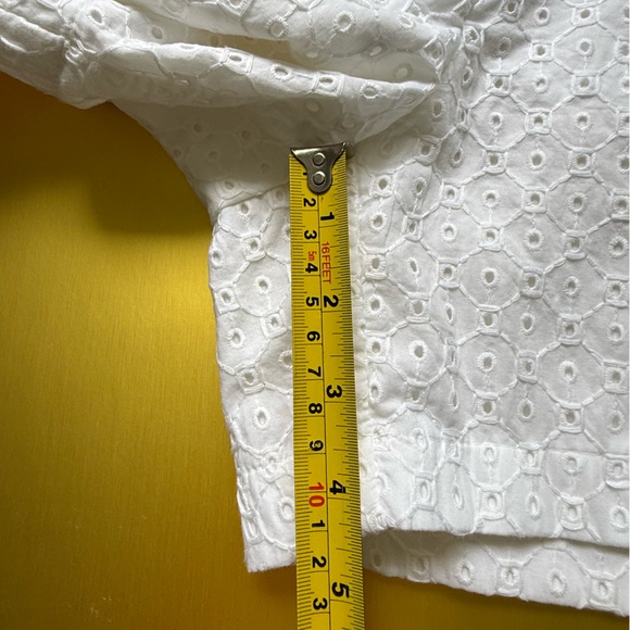 Cynthia Rowley White Cotton Eyelet Shorts size 8 Summer Chic - Picture 11 of 13